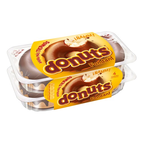 Imagen de Rosquillas con chocolate FONDANT DONUTS 4 uds. 330 g.