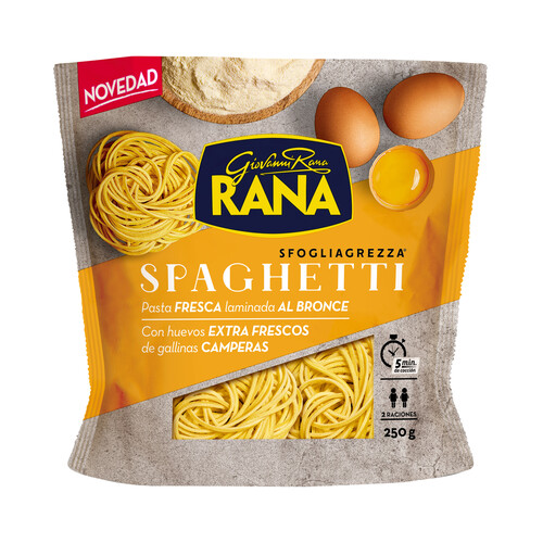 RANA Spaghetti de pasta fresca, laminada al bronce RANA 250 g.
