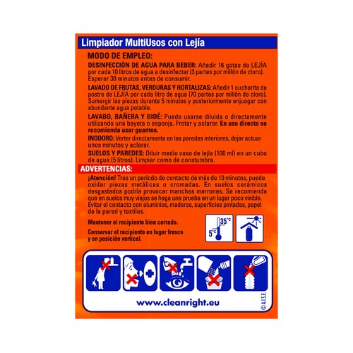 LA SALUD Lejía multiusos 2 L.