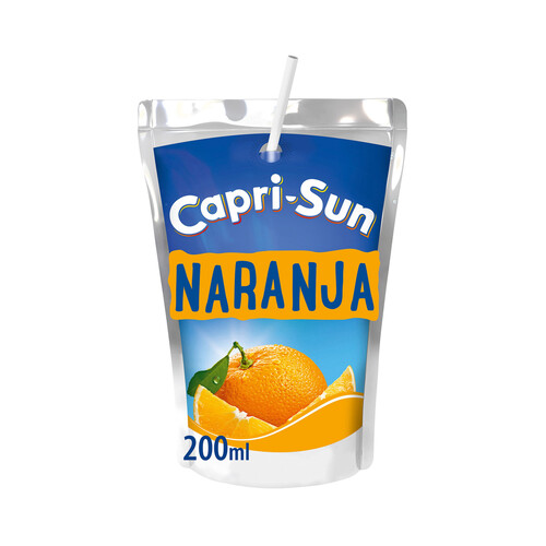 Bebida, base de zumo de naranja CAPRI-SUN 200 ml.