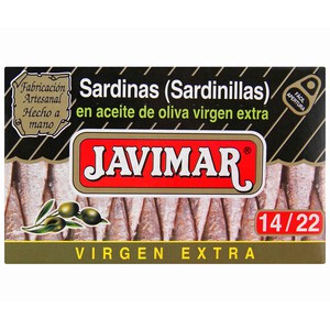 Imagen de JAVIMAR Sardinillas en aceite de oliva virgen extra lata de 120 g.