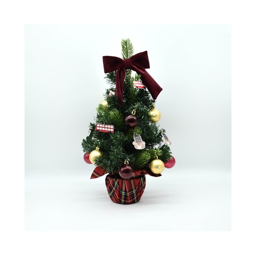 Árbol de Navidad mesa Búho, Bola, Copo Nieve 40X23X23cm, ACTUEL