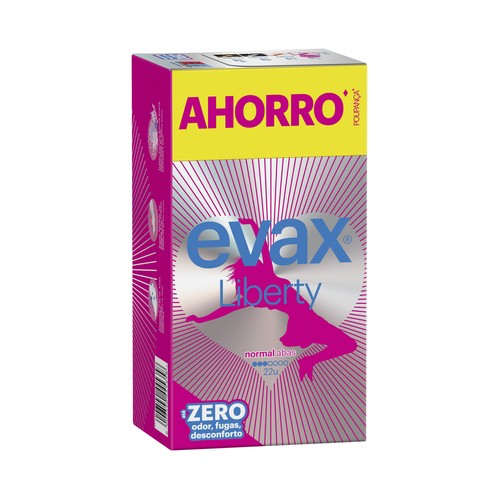EVAX Liberty Compresas normal con alas 22 uds.