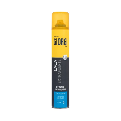 GIORGI Laca extrafuerte (6) para un peinado manejable con acabado natural 300 ml.