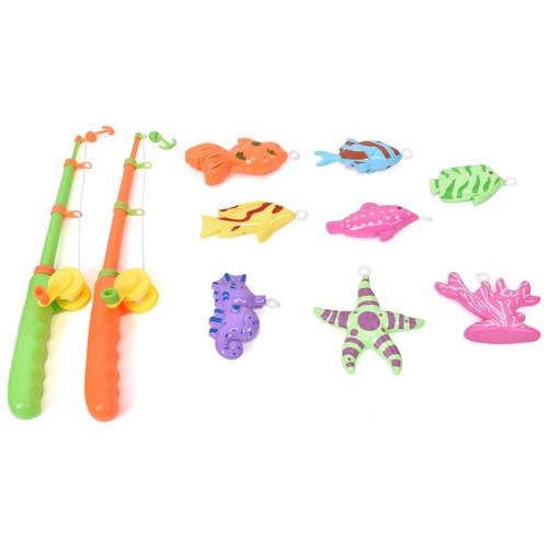 Juego de pesca 2 cañas y 8 peces. ONE TWO FUN