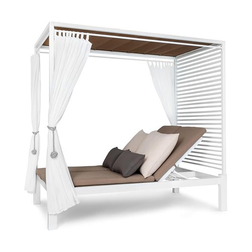 Cama balinesa reclinable de acero 207x147x208cm, KACTUS REPUBLIC.