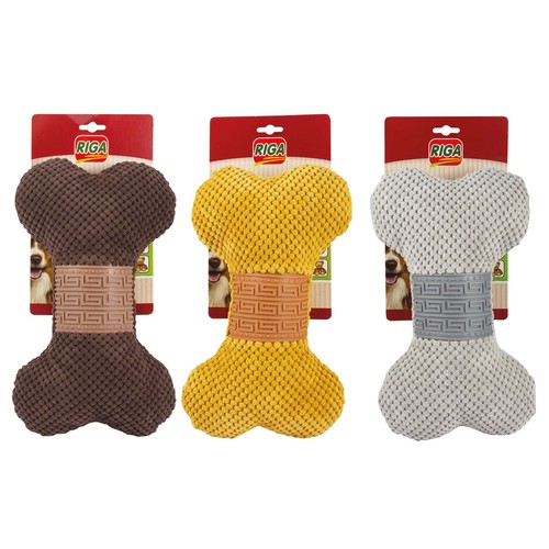 RIGA Peluche con forma de hueso para perros 