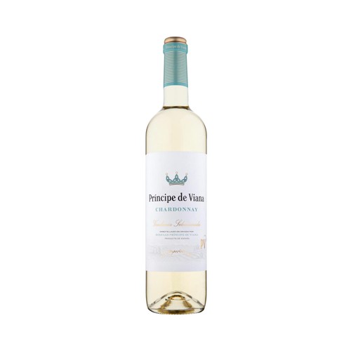 PRÍNCIPE DE VIANA Vendimia seleccionada Vino blanco Chardonnay con D.O. Navarra botella de 75 cl.
