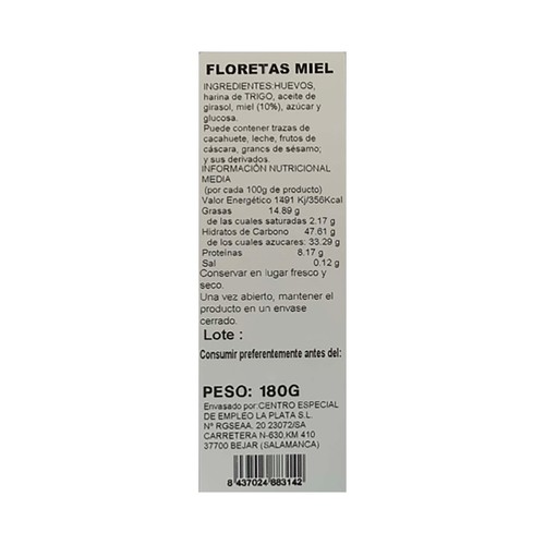 Floretas miel 4 uds. 180 g.