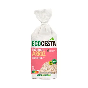 ECOCESTA Tortitas de arroz ecológicas, sin gluten y aptas para veganos 115 g.