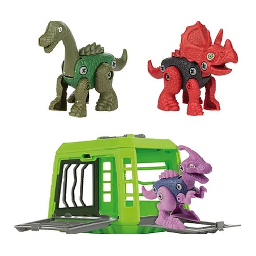 Dinosaurio en jaula 8x10x7cm, modelos surtidos, GMBH.