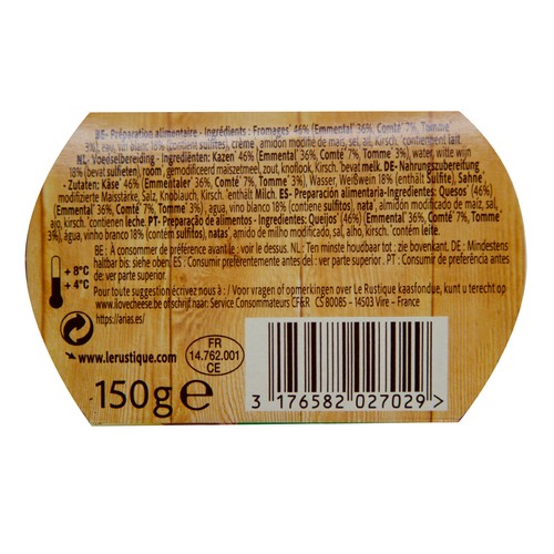 LE RUSTIQUE Mini fondue Recette Savoyarde 150 g.