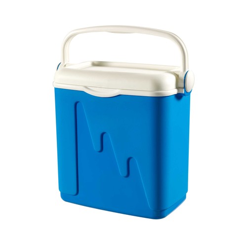 CURVER Nevera Rígida Portátil 20L Azul con tapa con asa integrada. Medidas: 42 x 26 x 39 cm. Nevera portátil rígida y ergonómica. Ideal para transportar debido a su asa incorporada. Ideal para camping, piscina y playa.