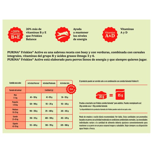 FRISKIES Comida para perros adultos a base de carne buey 15 kg.