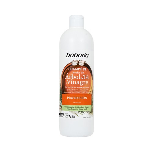 BABARIA Champú infantil con aceite de árbol de té y vinagre 700 ml.