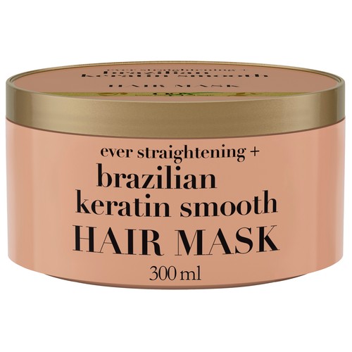 OGX Mascarilla capilar con keratina de Brasil, para cabellos rizados o encrespados 300 ml.