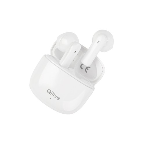 Auriculares inalámbricos Bluetooth QILIVE Q1242, color blanco, autonomía 4 horas.