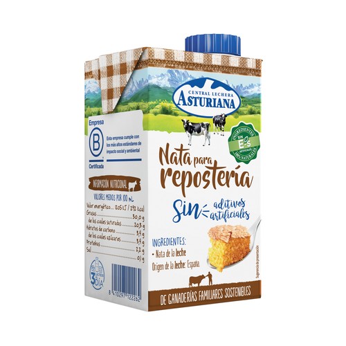 CENTRAL LECHERA ASTURIANA Nata líquida especial para repostería CENTRAL LECHERA ASTURIANA 500 ml.