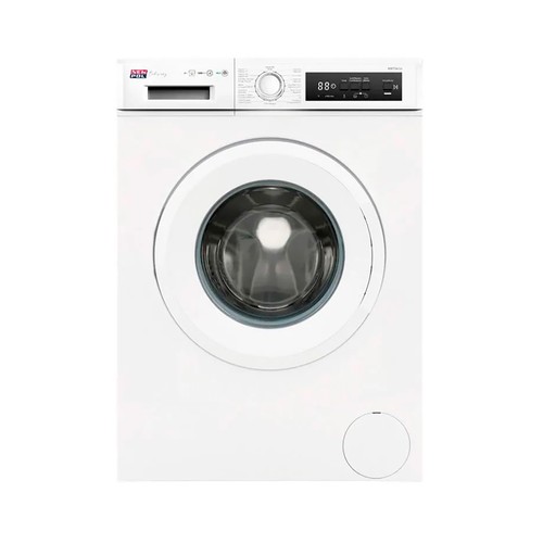 Lavadora NEW POL 6KG, color blanco, clasificación energética: A, 1000RPM, H: 84,5cm, A: 59,7cm, F: 49,7cm.