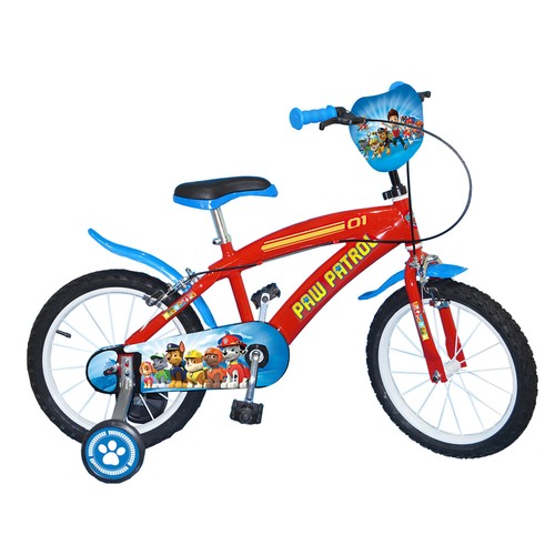 Bicicleta 35,56cm. (14") Patrulla Canina, cuadro de acero y frenos Caliper NICKELODEON PATRULLA CANINA.