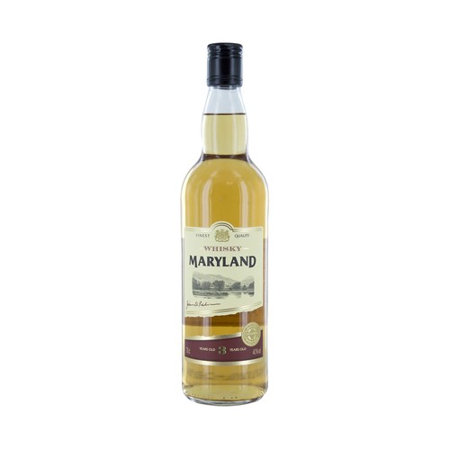 Whisky blended de 3 años MARYLAND botella 70 cl.