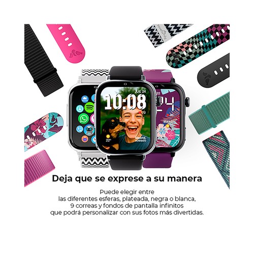 Smartwatch SAVEFAMILY SaveWatch Plus 2, Esfera Blanca, Correa de Silicona Maui".