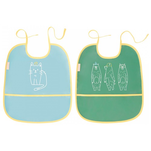 Pack de 2 baberos suaves, BADABULLE.