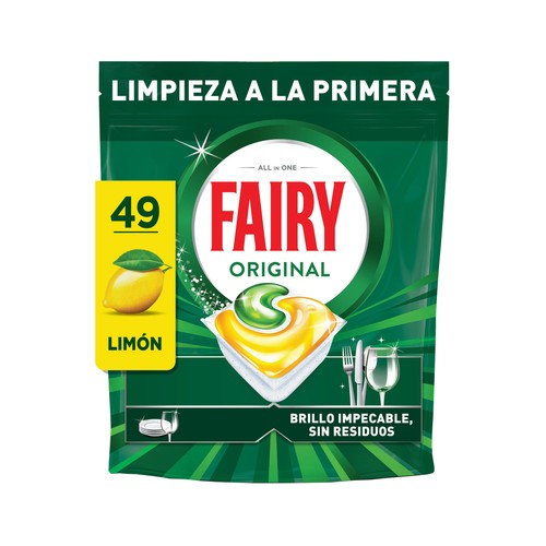 FAIRY Lavavajillas de máquina original limón 49 cápsulas 662gr