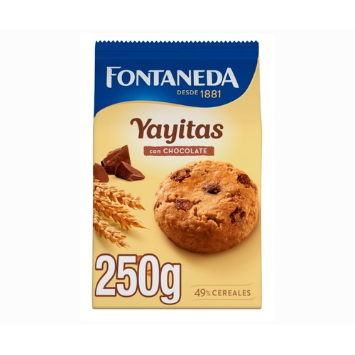 FONTANEDA Yayitas Galletas con pepitas de chocolate 250 g.