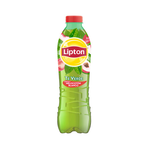 LIPTON Bebida de té con melocotón blanco botella 1 l.
