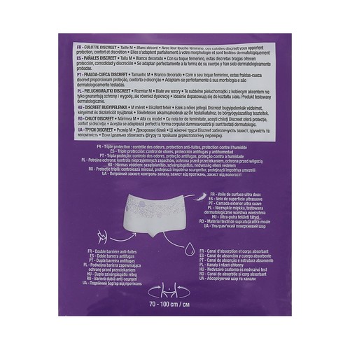 PRODUCTO ALCAMPO Bragas de incontencia nocturna blancas, ultra absorbentes talla M (70 - 100 cm) 10 uds.