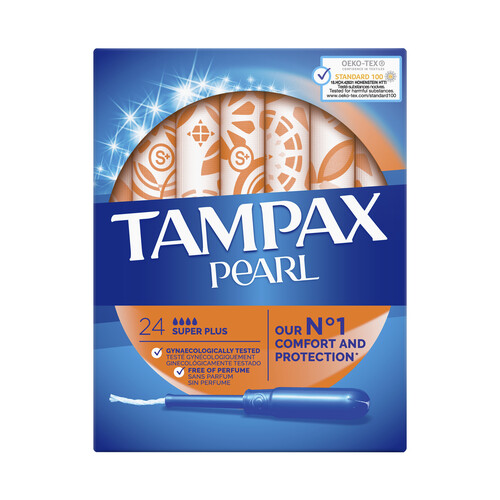 TAMPAX Tampones super plus con aplicador TAMPAX Pearl 24 uds