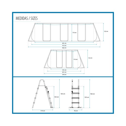 Piscina Steel Pro MAX, 412x201x122 cm. BESTWAY