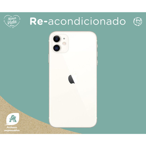 Apple iPHONE 11 128GB blanco (REACONDICIONADO), 15,4cm (6,1").