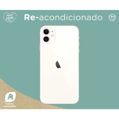 Apple iPHONE 11 128GB blanco (REACONDICIONADO), 15,4cm (6,1).