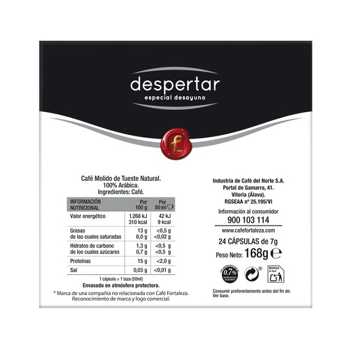 FOTALEZA DESPERTAR Café en cápsulas I10, 24 uds.