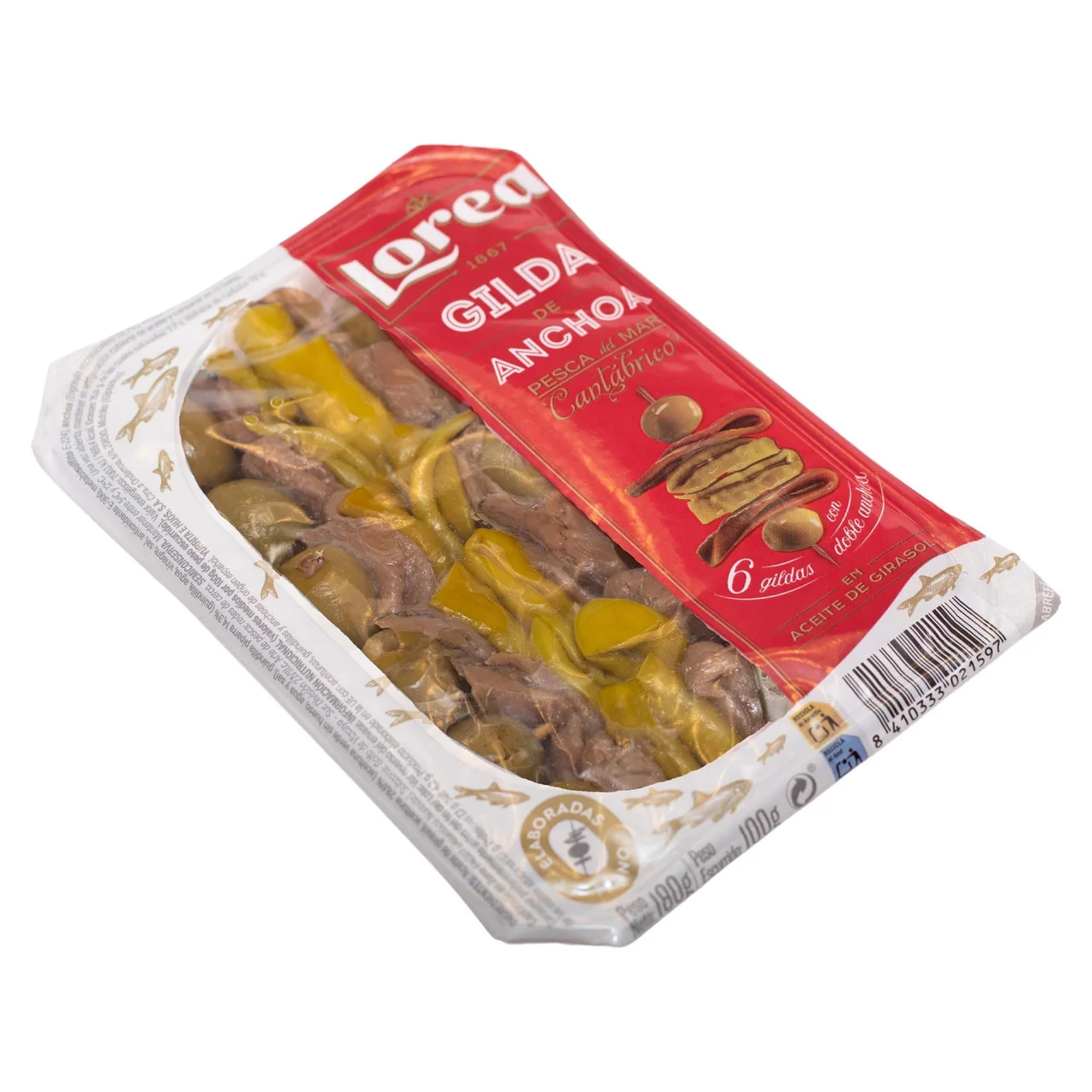 Gildas de anchoa del cantábrico 100 g.