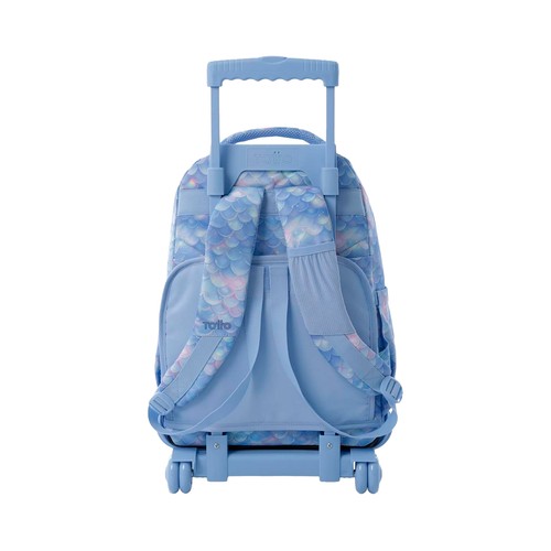 Mochila con ruedas  renglones - nacar. TOTTO
