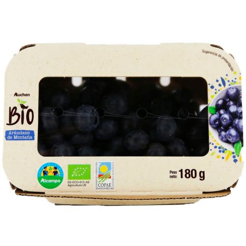 ALCAMPO CULTIVAMOS LO BUENO ECOLÓGICO Arándanos ecológicos, bandeja 180 g.