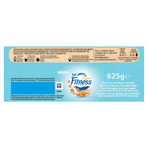 NESTLÉ Copos de trigo y avena integral tostados NESTLÉ FITNESS 625 g.