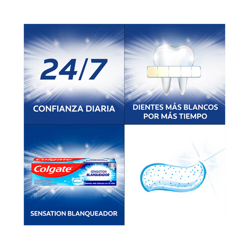 COLGATE Pasta de dientes con flúor, acción blanqueadora y microcristales limpiadores COLGATE Sensation 75 ml.