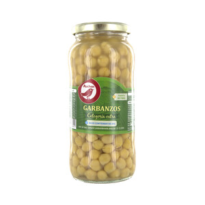 PRODUCTO ALCAMPO Garbanzos cocidos bajo contenido en sal PRODUCTO ALCAMPO 400 g.