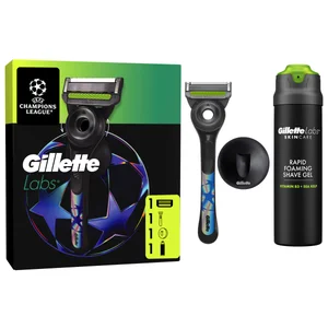 GILLETTE Labs Neceser con maquinilla de afeitar, + cabezal y espuma de afeitar de 198 ml.