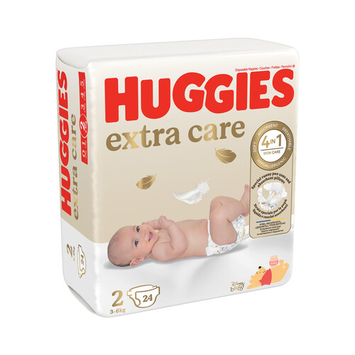 HUGGIES Extra care Pañales talla 2 (3-6 kg) 24 uds.