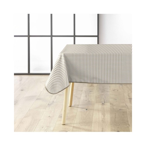 Mantel cuadrado 140x140cm PVC estampado beis. U10.