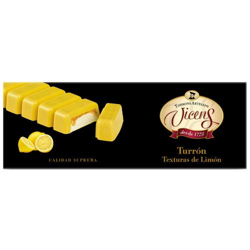 VICENS Turrón texturas limón 150 g.