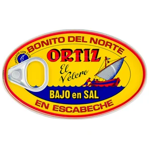 ORTIZ Bonito del norte en escabeche con contenido reducido en sal 82 g.
