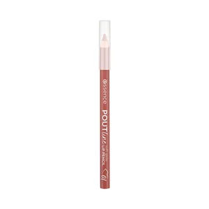 ESSENCE Poutline soft glide tono 01 Like to mauve it nude con matiz malva Lápiz de labios con cobertura completa.