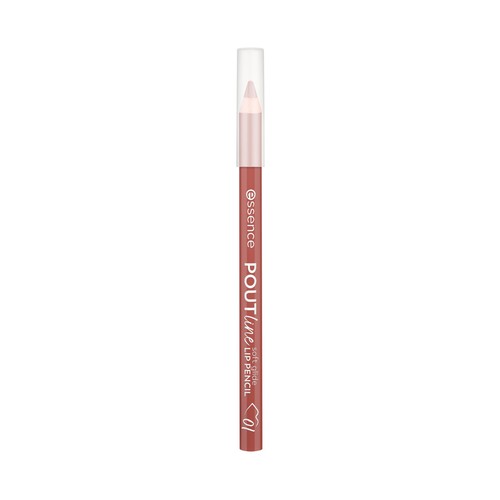 ESSENCE Poutline soft glide tono 01 Like to mauve it nude con matiz malva Lápiz de labios con cobertura completa.