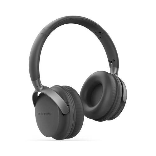 Auriculares bluetooth tipo diadema ENERGY SISTEM Graphite Studio Plus, con micrófono, autonomía 45 horas, cancelación de ruido, color grafito.